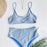 Glitter Sparkling Female Swimsuit High Waist Bikini Women's High Waist Bikinis Party Glitter Scoop Neck Crop Top Swimsuits Two Piece Bathing Suit Women Swimwear Two-pieces Bikini Set Summer Swim Suit