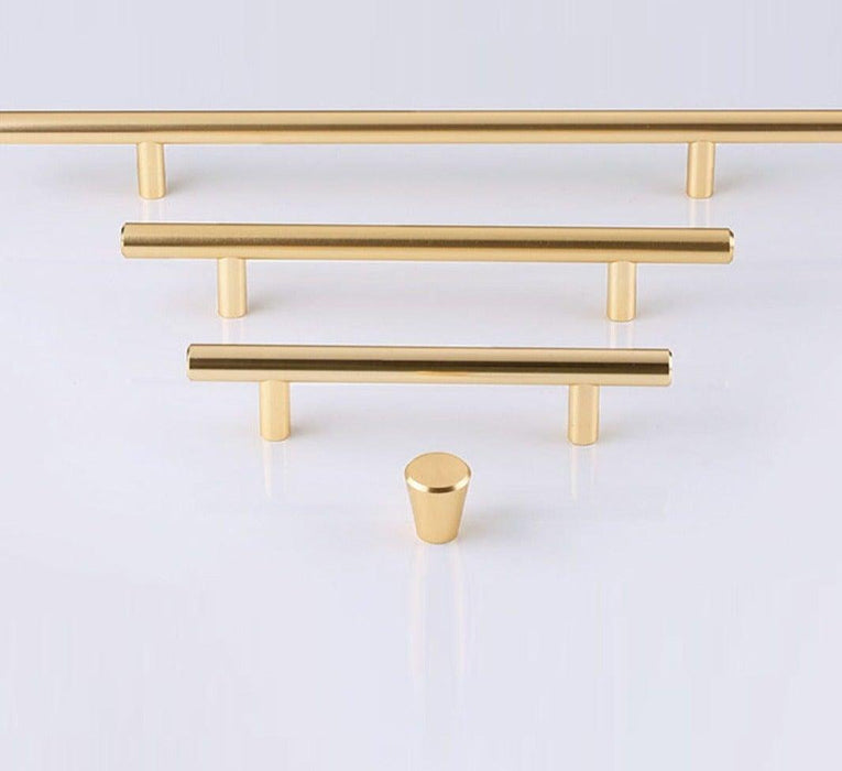 Gold Kitchen Door T Bar Straight Cupboard Handle Knobs Cabinet Pull Aluminum Alloy Handles Furniture Handle T Bar Handles for Kitchen Cabinets Door Brushed Brass Drawer Pulls Knobs Stainless Steel Furniture Hardware