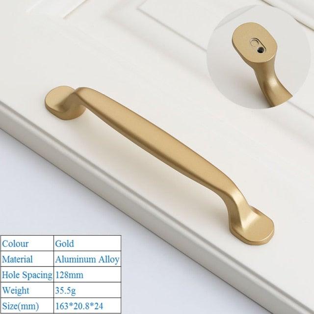 Golden Simple Fashion Aluminum Alloy Furniture Handles Bookcase Handles Wine Cabinet Handles Door Knob Handles For Cabinet Cabinet Knobs Cupboard Drawers Cabinet Dresser Bookcase Wardrobe 2.2CM