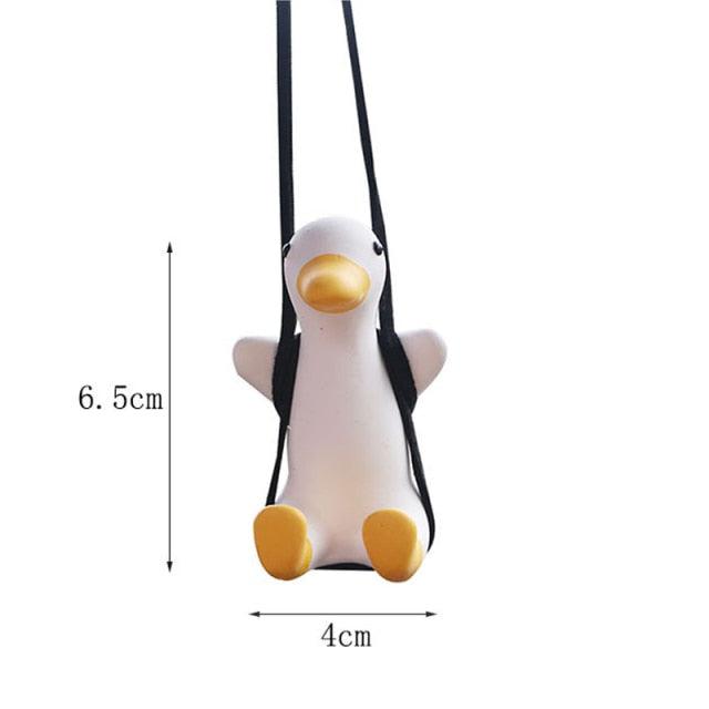 Gypsum Cute Anime Car Accessories Swing Duck Car Pendant Interior Rearview Mirrors Charms Swing Duck Pendant Auto Rearview Mirror Ornaments Birthday Gift Auto Decoration Super Cute Swing Duck Mirror Hanging Car Interior Accessories Car Fragrance