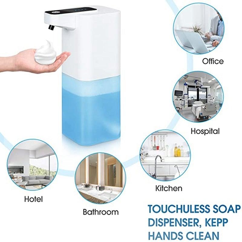 Hand Foam Liquid Soap Dispenser Automatic Soap Dispensers For Bathroom Touchless Dish Soap Dispenser Electric Hand Free Automatic Foaming Hand Soap Dispenser Touchless Soap Dispenser USB Rechargeable Automatic Soap Dispenser For Bathroom Kitchen