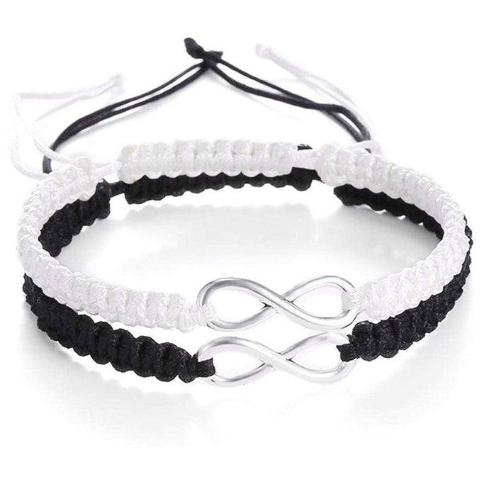 Handmade Adjustable Handcuffs Bracelets For Men Women Couple Valentine Day Jewelry Handcuff Couple Bracelets Handmade Infinity Forever Strentch Friend Bracelet Adjustable Bestfriend Matching Rope Bracelet