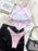 High Neck Swimwear Women Bikini Tied Top Swimsuit Female Brazilian Bikini Set Bathing Suit Swim Women's Bikini Set High Waist  Scoop Collar Padded Swimsuit