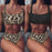 High Waist Bikini Leopard Bikini Women Push Up Swimsuit Women's Leopard Print Swimsuits High Waist Bikini Set 2 Piece Bathing Suits Women Printed Swimwear Tie Dye Summer Swim Beachwear