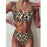 High Waist Bikini Leopard Bikini Women Push Up Swimsuit Women's Leopard Print Swimsuits High Waist Bikini Set 2 Piece Bathing Suits Women Printed Swimwear Tie Dye Summer Swim Beachwear