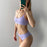 High Waist Bikini Swimsuits Women Push Up Swimwear Ribbed Bathing Suit Strap  Bikinis Set Beachwear High Waist Bathing Suit Full Coverage Two Piece Swimsuit