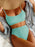 High Waist Bikinis Swimwear Women Push Up Swimsuits Solid High Waist Bikini Sets Sporty Two Pieces Swimsuit Scoop Neck Bathing Suits for Women Ribbed Bathing Suits High Cut Summer Beachwear