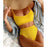 High Waist Bikinis Swimwear Women Push Up Swimsuits Solid High Waist Bikini Sets Sporty Two Pieces Swimsuit Scoop Neck Bathing Suits for Women Ribbed Bathing Suits High Cut Summer Beachwear