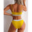 High Waist Bikinis Swimwear Women Push Up Swimsuits Solid High Waist Bikini Sets Sporty Two Pieces Swimsuit Scoop Neck Bathing Suits for Women Ribbed Bathing Suits High Cut Summer Beachwear