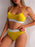 High Waist Bikinis Swimwear Women Push Up Swimsuits Solid High Waist Bikini Sets Sporty Two Pieces Swimsuit Scoop Neck Bathing Suits for Women Ribbed Bathing Suits High Cut Summer Beachwear