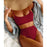 High Waist Bikinis Swimwear Women Push Up Swimsuits Solid High Waist Bikini Sets Sporty Two Pieces Swimsuit Scoop Neck Bathing Suits for Women Ribbed Bathing Suits High Cut Summer Beachwear