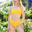 High Waist Bikinis Swimwear Women Push Up Swimsuits Solid High Waist Bikini Sets Sporty Two Pieces Swimsuit Scoop Neck Bathing Suits for Women Ribbed Bathing Suits High Cut Summer Beachwear