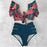 High Waist Ruffled Bikini Set Flounce Bikini Swimwear  Women's Cute Ruffle 2 Piece Bathing Suits Elegant Bikini Swimsuits With Cheeky Floral Women Two Pieces Swimsuit Floral Beachwear V-Neck Bathing Suit