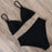 High Waist Swimwear Women Push Up Beachwear  Women High Waist Two Piece Bikini Swimsuit Halter Twist Front Bathing Suit Swimwear Solid Bathing Suit Animal Leopard Female Swimsuit Women Bikini