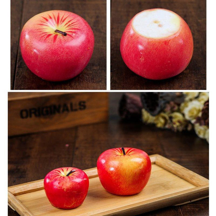 Home Red Apple Shape Scented Candles Creative Apple Shaped Scented Candles Simulation Fruit Candles Valentine's Day Party Candles Birthday Candles Apple Decorations Birthday Christmas Party Fruit Candles Decoration