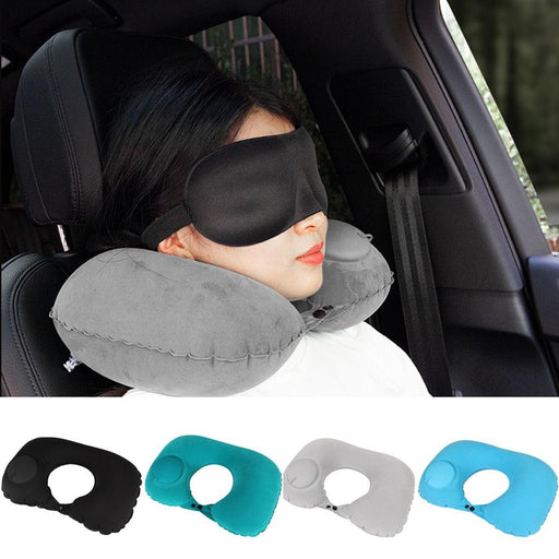 Inflatable Air Pillows U Shaped Portable Sleeping Break Neck Pillow Nap Head Rest Cushion for Outdoor Camping Travel Hiking Car Functional Inflatable Neck Pillow Inflatable U Shaped Travel Pillow Car Head Neck Rest Air Cushion for Travel Neck Pillow