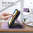 Iphone Wallet Skin Friendly Magnetic Flip With Card Slot Leather Case For iPhone 14 Pro Max 13 12 11 Modern Purple Genuine Leather Detachable Magnetic Flip Cover with Card Holders