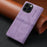 Iphone Wallet Skin Friendly Magnetic Flip With Card Slot Leather Case For iPhone 14 Pro Max 13 12 11 Modern Purple Genuine Leather Detachable Magnetic Flip Cover with Card Holders