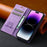 Iphone Wallet Skin Friendly Magnetic Flip With Card Slot Leather Case For iPhone 14 Pro Max 13 12 11 Modern Purple Genuine Leather Detachable Magnetic Flip Cover with Card Holders