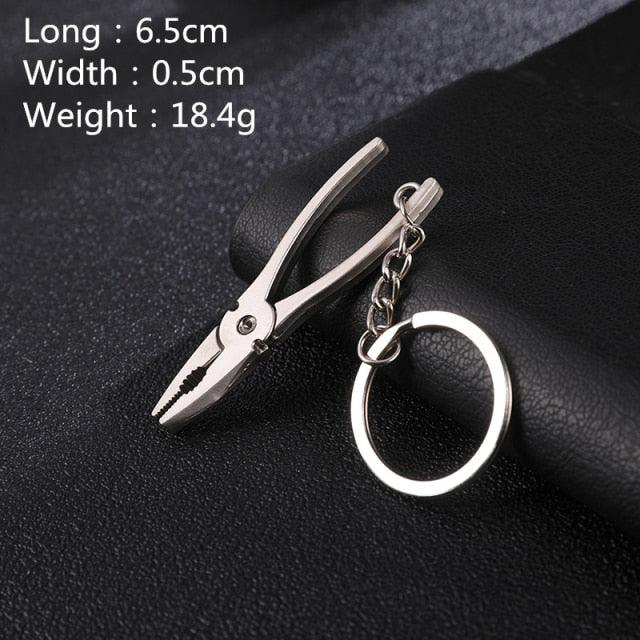 Keychains For Men Car Bag Keyring Combination Mini Construction Hard Tool Portable Mini Utility Pocket Clasp Ruler Hammer Wrench Pliers Shovel Mini Key Chain Tool  Letters Keychains Hammer Screwdriver Wrench Keyring Handbag Decor Tassel Hanging Pendant