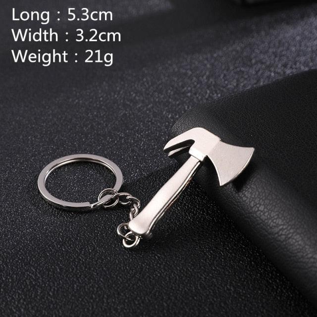 Keychains For Men Car Bag Keyring Combination Mini Construction Hard Tool Portable Mini Utility Pocket Clasp Ruler Hammer Wrench Pliers Shovel Mini Key Chain Tool  Letters Keychains Hammer Screwdriver Wrench Keyring Handbag Decor Tassel Hanging Pendant