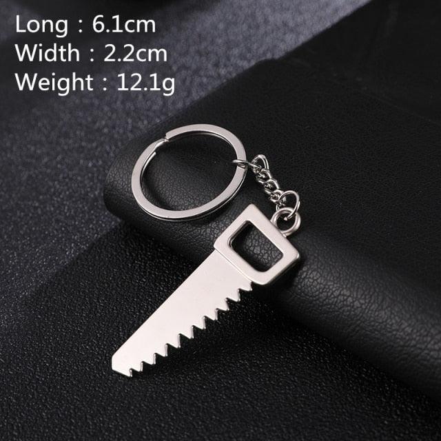 Keychains For Men Car Bag Keyring Combination Mini Construction Hard Tool Portable Mini Utility Pocket Clasp Ruler Hammer Wrench Pliers Shovel Mini Key Chain Tool  Letters Keychains Hammer Screwdriver Wrench Keyring Handbag Decor Tassel Hanging Pendant