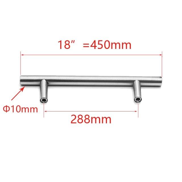 Kitchen Door T Bar Pull Straight Handle Knobs Cabinet Pull Diameter 10mm Stainless Steel Handles Furniture Hardware Kitchen Door T Bar Straight Handle Pull Knobs Furniture Hardware Assist Bath Handle