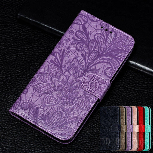 Lace Flower Leather Wallet Case For Xiaomi Redmi Note 11 10 Pro 7 6 8 8t Redmi 10c 10a A1 9t 7a 8a 9c 9a Case Mi A3 A2 Lite 9 Phone Case Premium Pu Leather Flip Cover With Card Holder Feature Protective Cover