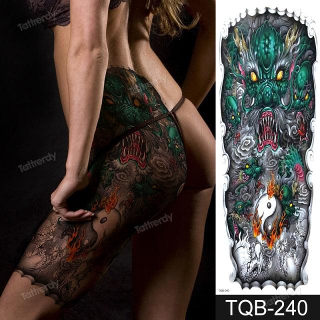 Large Black Temporary Tattoo Waterproof Luxury Big Tattoo For Body Arm Legs Modern Design - STEVVEX Beauty - 103, 3D Tattoo, Animal Tattoo, Arm Tattoo, Beauty, Big Tattoo, Black Tattoos, Body Tattoo, Extra Large Tattoo, Fashion Tattoo, Gladiator Tattoo, Large Black Tattoo, Large Tattoo, Leg Tattoo, Lion Tattoo, Luxury Tattoo, Men Tattoo, Mens Tattoo, Modern Tatoos, Modern Tattoo, Stylish Tattoo, Tattoo, Waterproof Tattoo - Stevvex.com