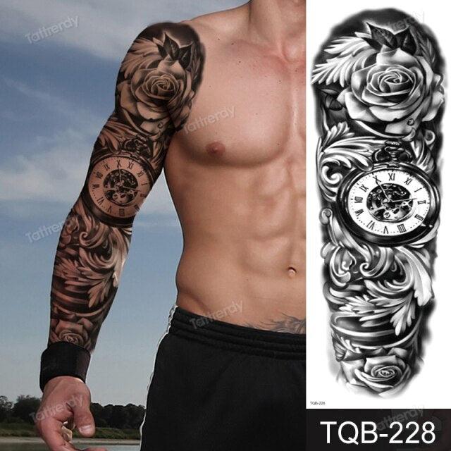 Large Black Temporary Tattoo Waterproof Luxury Big Tattoo For Body Arm Legs Modern Design - STEVVEX Beauty - 103, 3D Tattoo, Animal Tattoo, Arm Tattoo, Beauty, Big Tattoo, Black Tattoos, Body Tattoo, Extra Large Tattoo, Fashion Tattoo, Gladiator Tattoo, Large Black Tattoo, Large Tattoo, Leg Tattoo, Lion Tattoo, Luxury Tattoo, Men Tattoo, Mens Tattoo, Modern Tatoos, Modern Tattoo, Stylish Tattoo, Tattoo, Waterproof Tattoo - Stevvex.com