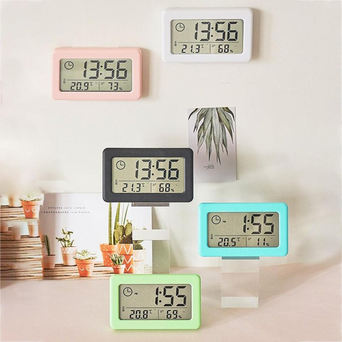 LED Digital Clock Digital Alarm Clock Battery Operated Small Desk Clocks with Smart Night Light Date Indoor Temperature LCD Electronic Clock for Bedroom  Electronic Digital Screen Desktop Clock for Home Office Backlight Snooze Desk Clocks