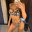 Leopard Bikini Women Swimwear Female Swimsuit Women Two Pieces Scalloped Bikini Set Swimsuits  Bathing Suit Two-pieces Bikini Set Bather Bathing Suit