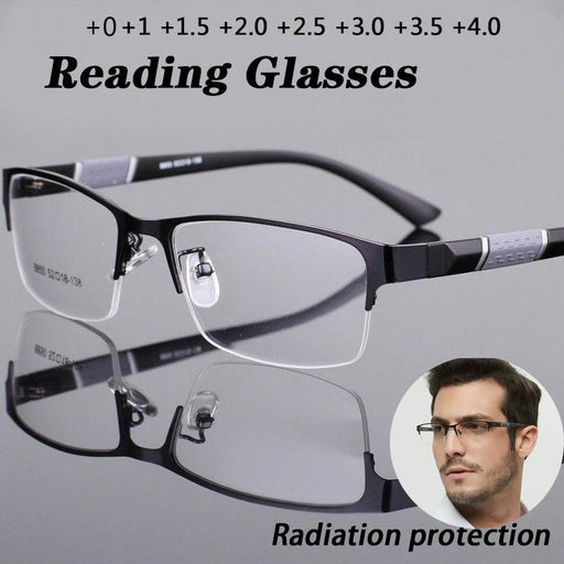 Lightweight Alloy Semi-Rimless New Design Reading Glasses For  Men And Women With  High Quality Half Frame  Men Reading Glasses  For Men New Retro Eyewear