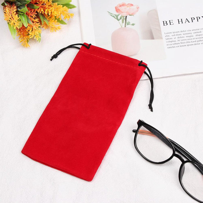 Lightweight Simple Sunglasses Bag Drawstring Pouch Glasses Case Soft Eyeglasses Pocket Spectacles Cloth Bag Eyewear Eyeglasses Storage Pouch Eyewear Carrying Case Pouch Sunglasses Storage Bag