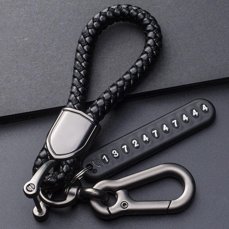 Lock Key Ring Auto Vehicle Key Chain Heavy Duty Car Keychain Anti-Lost Car Keychain with Phone Number Car Keyring Phone Number Plate Lock Key Ring  Anti-Lost Car Key Pendant Split Rings Keychain Phone Number Card Keyring Auto Vehicle Key Chain