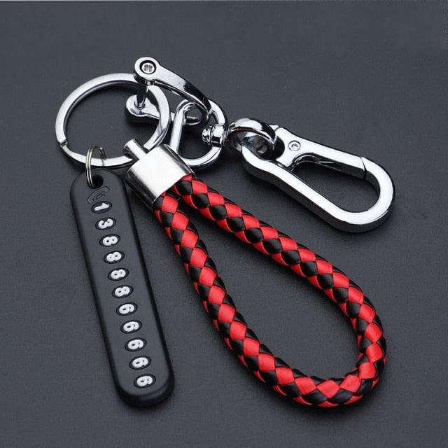 Lock Key Ring Auto Vehicle Key Chain Heavy Duty Car Keychain Anti-Lost Car Keychain with Phone Number Car Keyring Phone Number Plate Lock Key Ring  Anti-Lost Car Key Pendant Split Rings Keychain Phone Number Card Keyring Auto Vehicle Key Chain