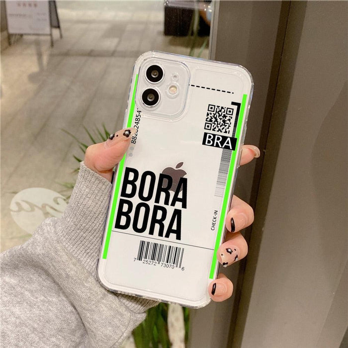 London Paris Tokyo Travel Transparent phone case for iPhone 14 11 12 13 mini pro XS MAX 8 7 6S Plus X SE XR Anti-Yellowing Phone Cover Transparent Full Safe Phone Case