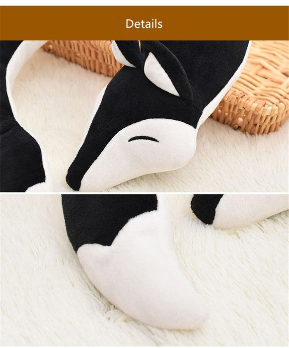 Lovely Fox Travel Pillow Animal Cotton U Shape Travel Car Train Plane Home Nap Pillow Health Care Gift Neck Pillow Travel Pillows Cartoon Planes Fox Animal U-Shaped Neck Pillow Plush Fur Warm Comfortable Luggage Pillow for Airplanes Car Train