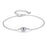 Lucky Eye Bracelet Sterling Silver Bracelets For Women Luxury Adjustable Eye Shaped Bracelet Cubic Zirconia Elegant Pendant Necklace Dainty Jewelry