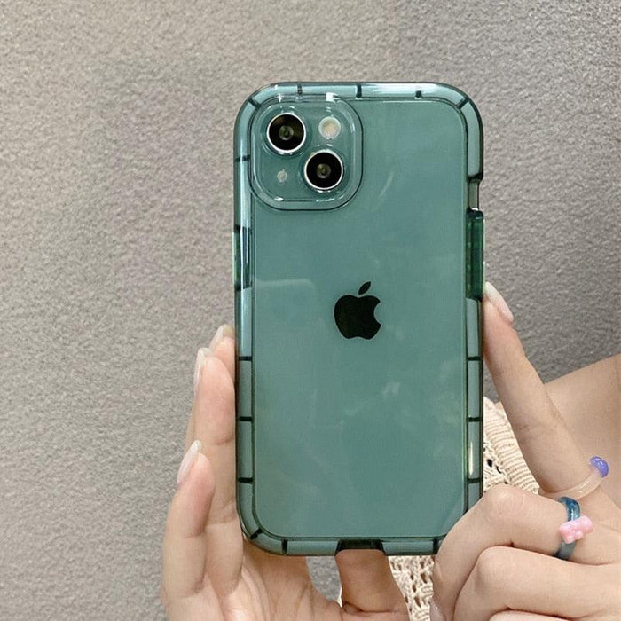 Luminous Shockproof Bumper Phone Case For iPhone 11 14 Pro Max 12 11 13 Pro Max X XR XS Max Transparent Back Cover  Full Bumper Case Strong Classic Phone Case