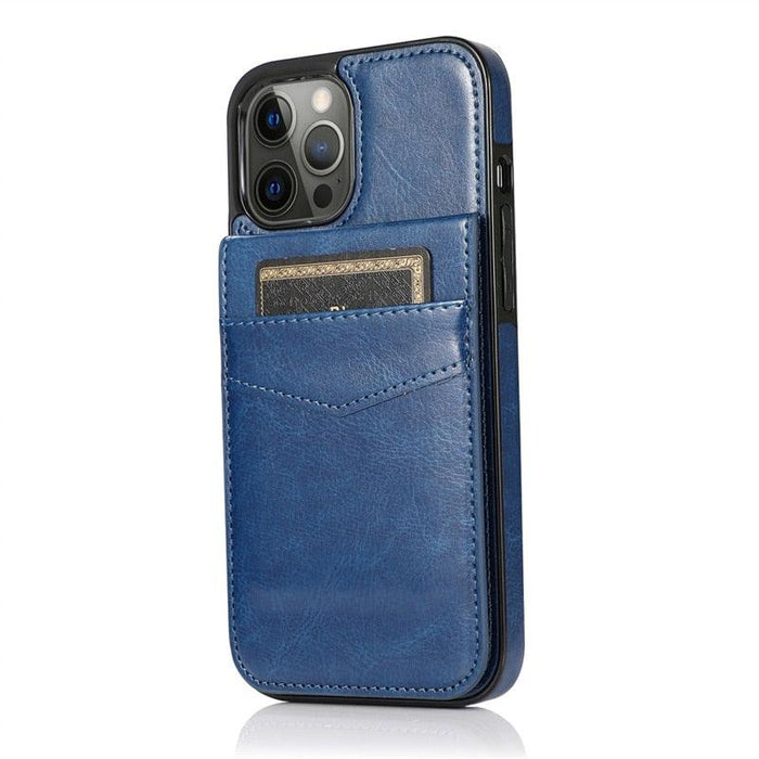 Luxury Cards Case For iPhone 14 13 12 Mini 11 Pro Max Durable Leather Strong Stand Holder Phone Cover Magnetic Flip Case For Women Girls With Card Holder Secure Card Holder