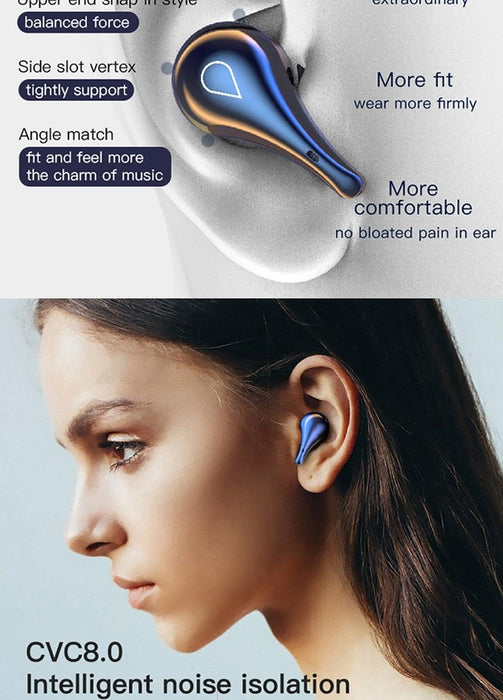 Luxury Earphone Bluetooth Compatible Headphones With Mic 3500mAh Mirror Charging Box Wireless Headphones Noise Cancelling HiFi Earbud Gaming Headsets Bluetooth MP3 Music Playes Sports Wireless Waterproof Touch Control Headphones