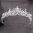 Luxury Elegant Crystal Pearl Bridal Crown Woman Tiaras Hair Jewelry Ornaments Hairwear Bride Headbands Wedding Hair Accessories Wedding Crown Hair Jewelry Bridal Hair Accessories Women Crown Rhinestones Crystal Tiaras Bride Queen Party Gift