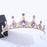 Luxury Elegant Purple Rose Red Crystal Crown Hair Accessories Tiara Women Party Rhinestone Bridal Crown New Hair Jewelry Wedding Tiara Crown Bride Rhinestone Tiaras Full Round Headpieces For Birthday