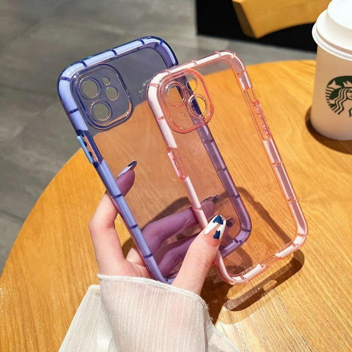 Luxury Fluorescence Phone Case For iPhone 13 14Pro Max 14 Plus Shockproof Clear Soft Silicone Cover Shockproof Thin Transparent Case  Drop Protection for iPhone