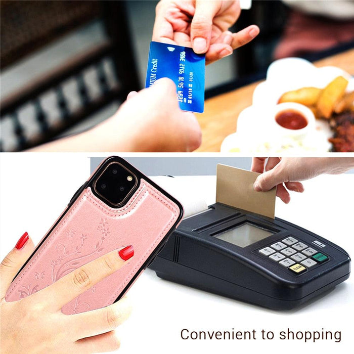 Luxury Leather Case For iPhone 14 12 13 Pro Comfortable Soft Wallet Card Slots Phone Flip Cover Wallet Case with Card Holder for iPhone