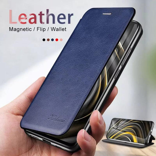 Luxury Leather Flip Case For Xiaomi Redmi Note 9 9S 10 5G 10S 11 11S 8 Pro 8T 7 + Plus Wallet Cover On Redmi 7A 6 6A 9 9A 9C 9T Durable Leather flip Back Covers