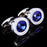 Luxury Men Shirt Cufflinks New Fashion Blue Crystal Cufflinks Gorgeous Elegant Round Cufflinks Wedding Gifts Party Cufflinks