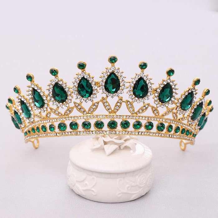 Luxury Rhinestone Crystal Crown Bride Tiaras And Crown Bridal Hair Jewelry Wedding Hair Accessories Bridal Crown For Wedding Luxury Rhinestone Crystal Crown Bridal Tiaras And Crowns Pageant Crown