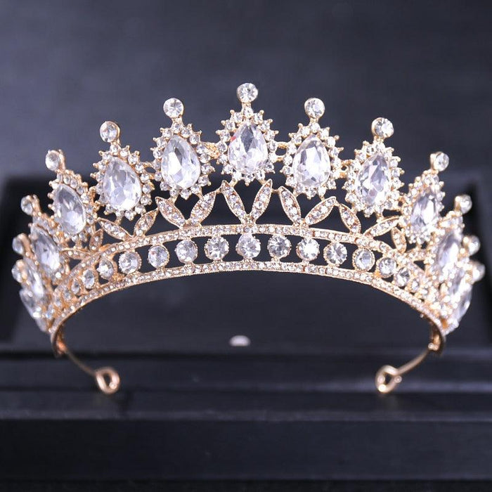 Luxury Rhinestone Crystal Crown Bride Tiaras And Crown Bridal Hair Jewelry Wedding Hair Accessories Bridal Crown For Wedding Luxury Rhinestone Crystal Crown Bridal Tiaras And Crowns Pageant Crown